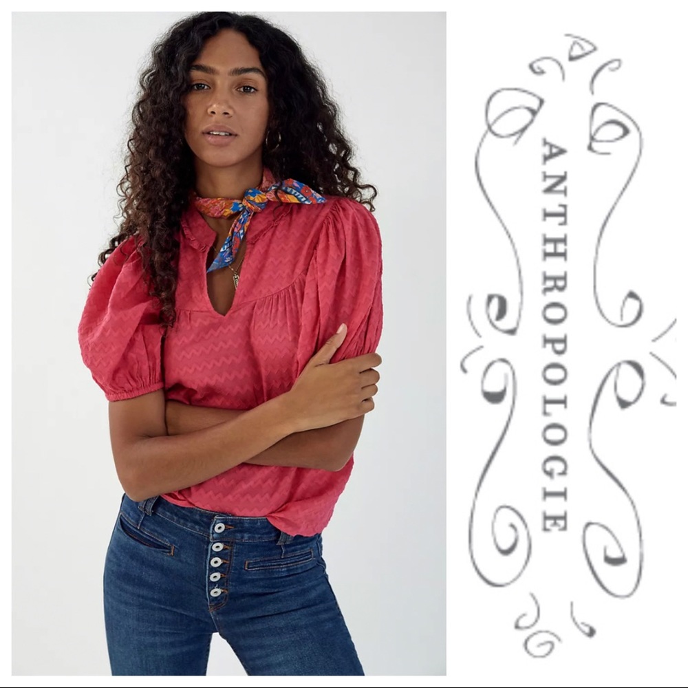 NWT Saison De La Fleur Zosia Textured Blouse